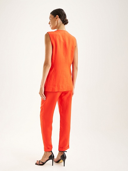 Жилет льняной удлиненный - G022SZ0100ALTER_Y Жилет жен. (VR030, 36)