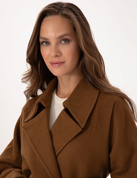 Пальто шерстяное на запах - G022SZ0KS0D_VRAS_R Куртка жен. (VR015, 34)