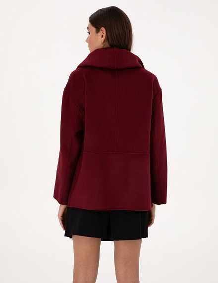 Пальто с несъемным шарфом укороченное - G022SZ0KS0LEFT Пальто жен. (VR014, 34)