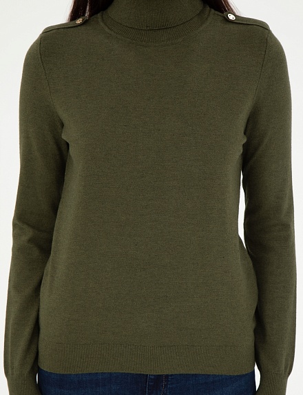 Водолазка с декоративными петлями на плечах - G022SZ0TK0FORGE Кофта жен. (VR238, S)