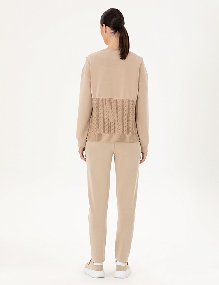 Брюки спортивные на кулиске зауженные - 