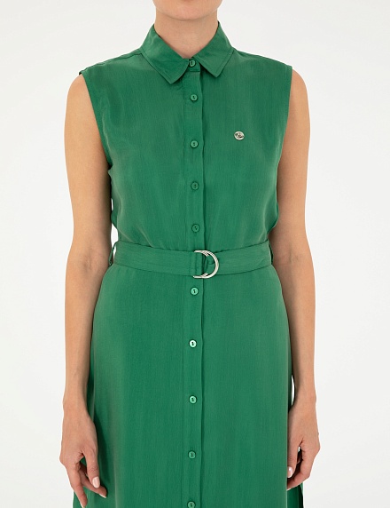 Платье-рубашка миди без рукавов - G022SZ0320DUDE Платье жен. (VR054, 34)