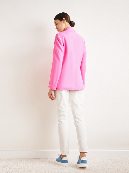 Пиджак двубортный с добавлением льна - 