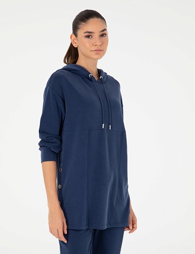 Худи удлиненное с разрезами по бокам - G022SZ0820JAVT_S Толстовка жен. (VR033, 2XS)