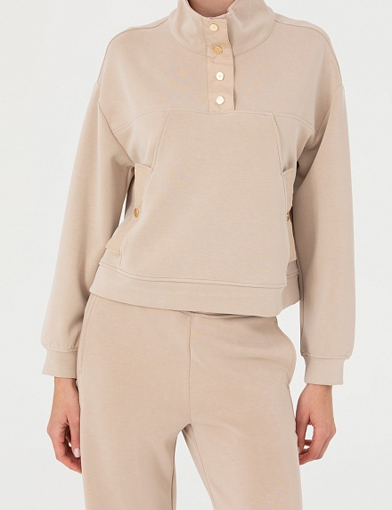 Толстовка с воротником на кнопках - G022SZ0820PASE-SW Толстовка жен. (VR085, XL)