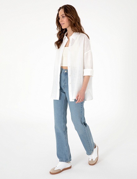 Рубашка льняная оверсайз - G022SZ0040KETO_G Сорочка жен. (VR013, 34)