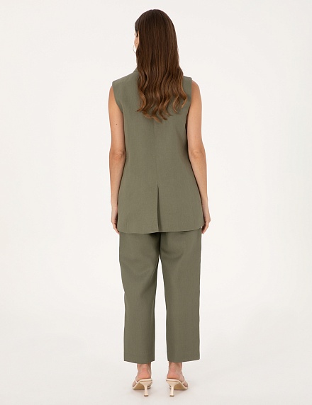 Брюки льняные укороченные - G022SZ0030LATOM_P Брюки жен. (VR027, 36)