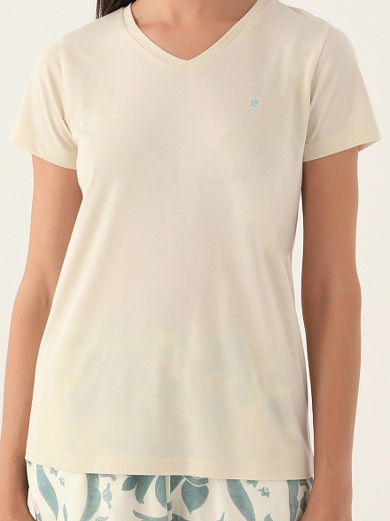 Пижама с шортами и футболкой - G022SZ0HFP028827_IY24 Костюм дом. жен. Бельевое изделие (VR019, S)