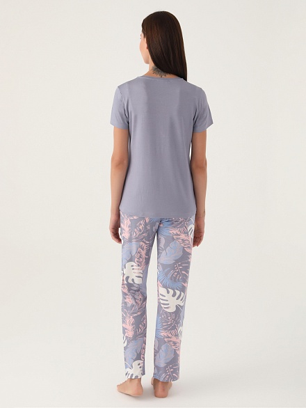 Пижама со штанами и футболкой - G022SZ0HFP028801_IY24 Костюм дом. жен. Бельевое изделие (VR024, XL)