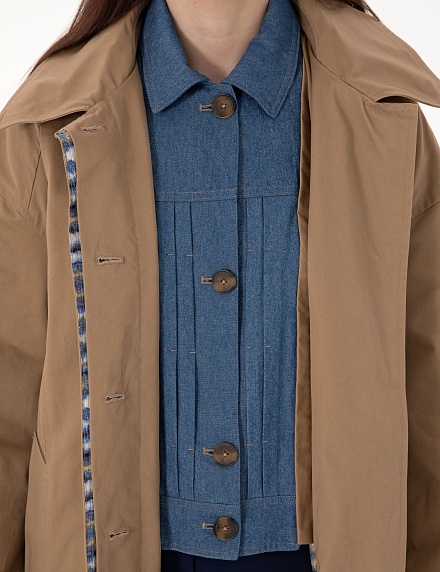 Плащ однобортный с поясом - G022SZ0KS0KRANC Куртка жен. (VR015, 36)