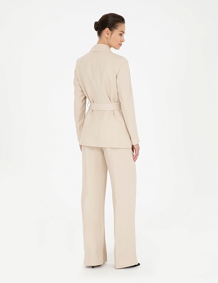 Брюки с добавлением льна - G022SZ0030CLAY_P Брюки жен. (VR085, 36)