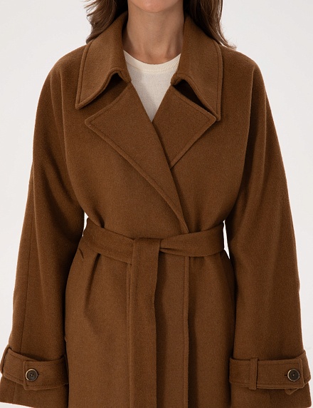 Пальто шерстяное на запах - G022SZ0KS0D_VRAS_R Куртка жен. (VR015, 34)