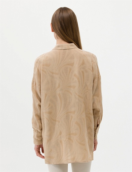 Рубашка с добавлением льна свободная - G022SZ0040HEMDEM Сорочка жен. (VR011, 40)