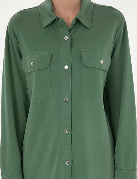 Рубашка с накладными карманами прямого кроя - G022SZ0820JUHA_C Толстовка жен. (VR054, XS)