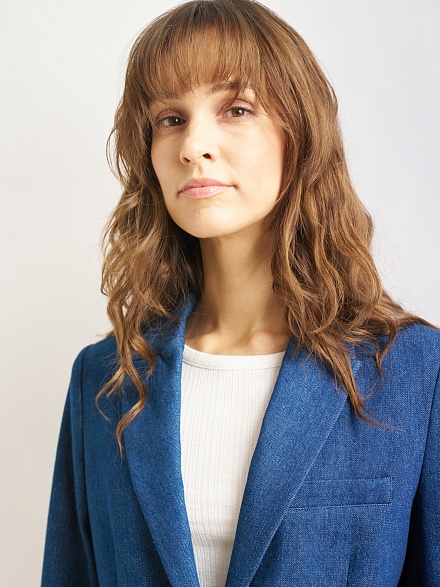 Пиджак джинсовый однобортный - G072SZ0770R_OTIS_C Куртка джинс. жен. (VR028, 36)