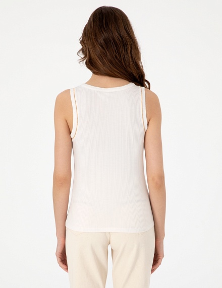 Топ в рубчик с декором - G022SZ0110LAFES_25Y Футболка жен. (VR019, S)