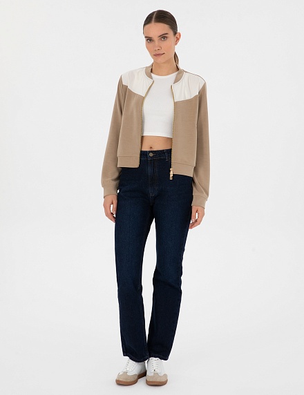 Толстовка без капюшона на молнии - G022SZ0820JATE_H Толстовка жен. (VR011, XS)