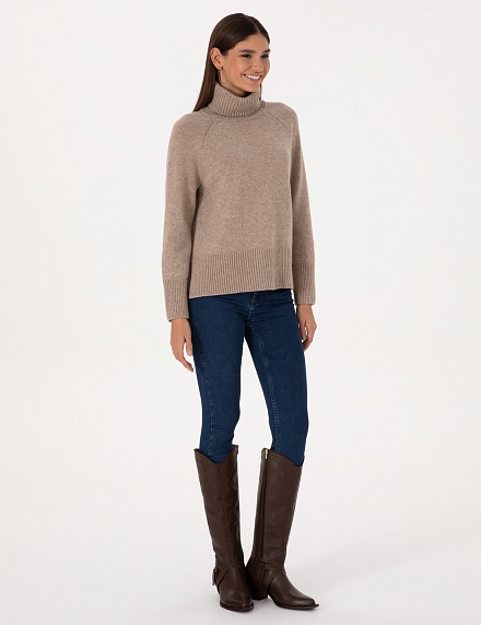 Свитер  из смеси шерсти и шелка с широким воротником - G022SZ0TK0DANYA Кофта жен. (VR052, XS)