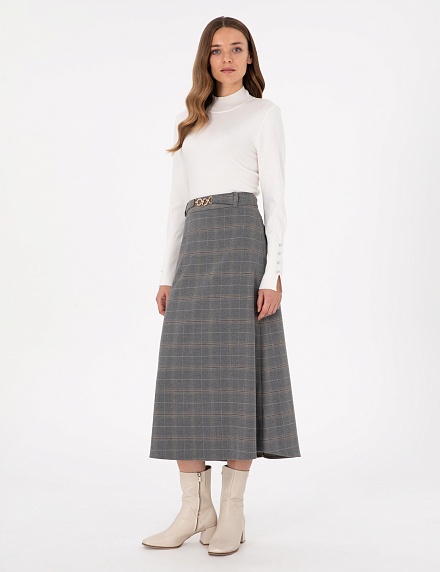 Юбка миди с декоративной деталью на поясе - G022SZ0980ALESSI Юбка жен. (VR024, 36)