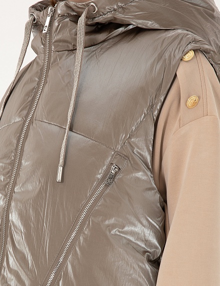 Жилет утепленный с несъемным капюшоном - G022SZ0MS0FENDOR Куртка жен. (VR052, 34)