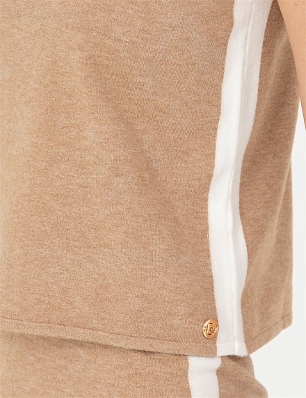 Топ трикотажный с воротником-стойка - G022SZ0TK0ANTORYUM-S Кофта жен. (VR011, M)