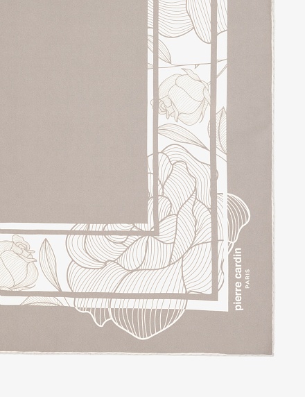 Платок шелковый с узором - A022SZ09393NOVOSTI Шарф жен. (VR052)