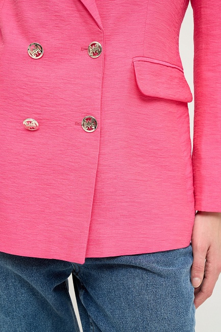 Пиджак двубортный из жатой ткани - G022SZ0020C-KRAF-R Пиджак жен. (VR023, 34)