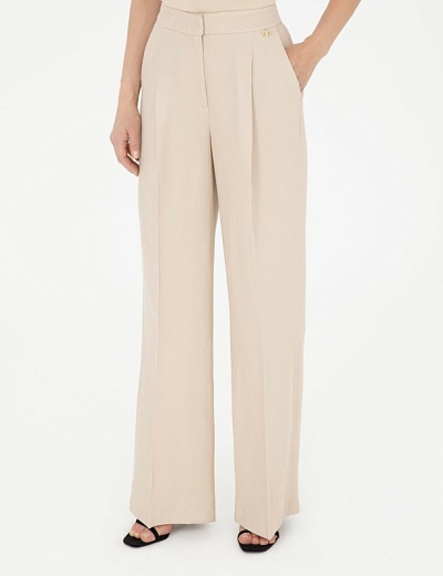 Брюки с добавлением льна - G022SZ0030CLAY_P Брюки жен. (VR085, 36)