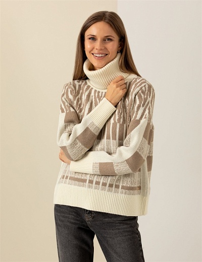Свитер с объемным воротником - G022SZ0TK0MEROS Кофта жен. (VR019, XL)