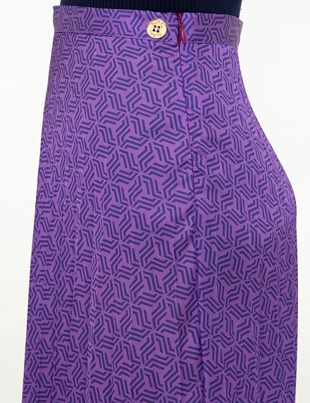 Юбка-плиссе миди с геометрическим узором - G022SZ0980KAREL-E Юбка жен. (VR037, 38)