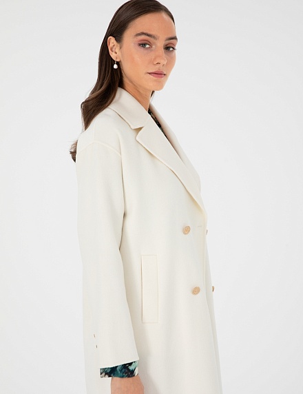 Пальто двубортное с добавлением шерсти прямое - G022SZ0KS0JOSE Куртка жен. (VR019, 38)