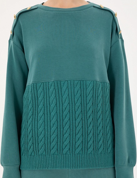 Свитшот комбинированный - G022SZ0820DESRA_S Толстовка жен. (VR079, S)