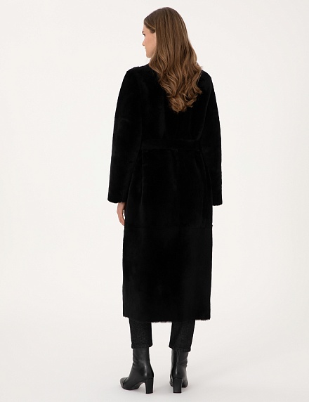 Дубленка двухсторонняя из овчины с поясом - G022SZ0350D_LIVIA_R Куртка кож. жен. (VR046, 36)