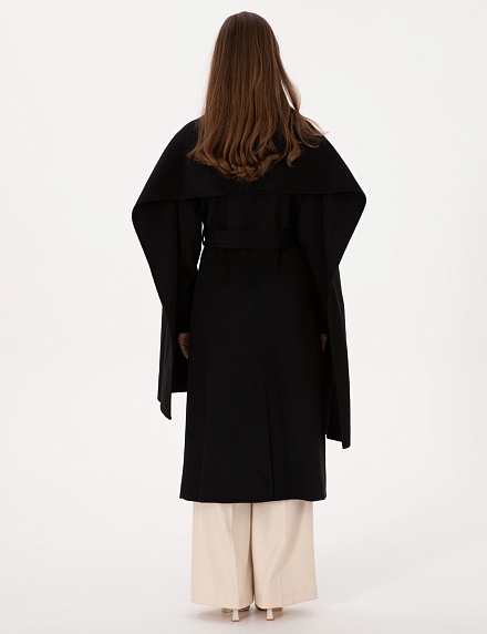 Пальто с несъемным шарфом из смесовой шерсти - G022SZ0KS0BENAL Пальто жен. (VR046, 34)