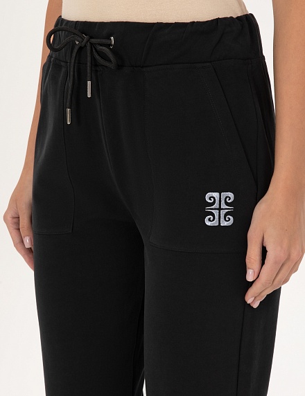Брюки спортивные на резинке с кулиской прямые - G022SZ0OP0SERU_RP Брюки спорт. жен. (VR046, XS)