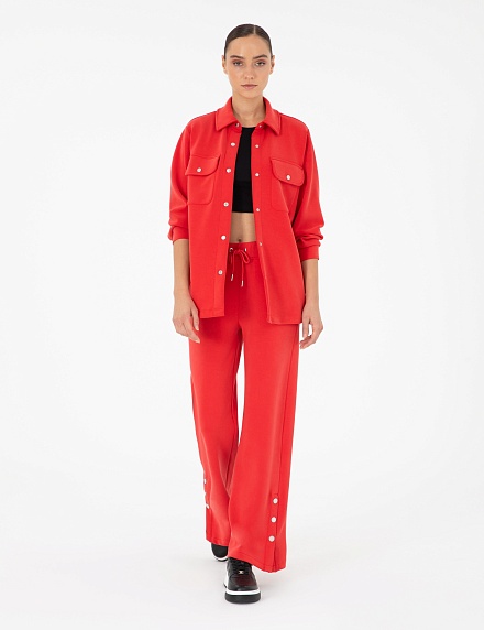 Рубашка с накладными карманами прямого кроя - G022SZ0820JUHA_C Толстовка жен. (VR030, L)