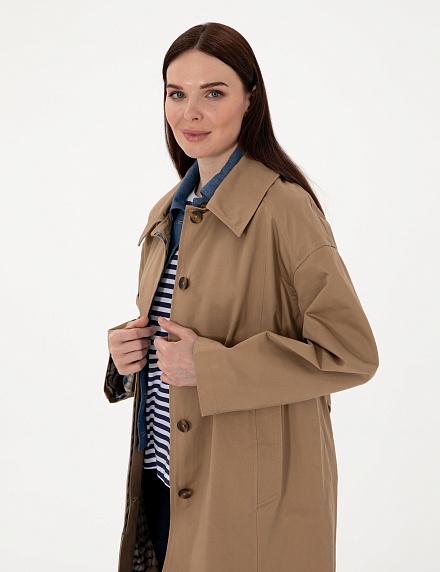 Плащ однобортный с поясом - G022SZ0KS0KRANC Куртка жен. (VR015, 36)