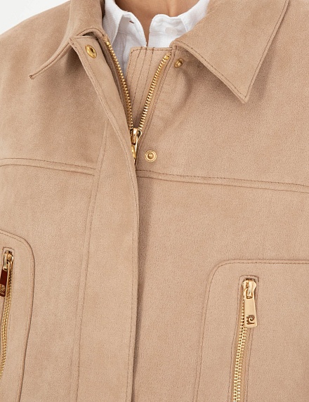 Куртка из экозамши укороченная - G022SZ0350FABIANA Куртка кож. жен. (VR011, 40)