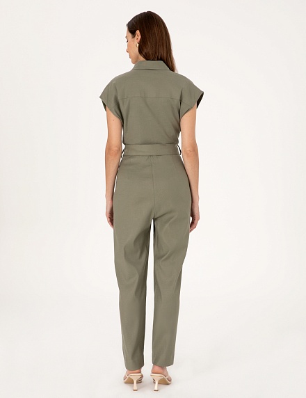 Комбинезон с добавлением льна - G022SZ0320PAYNE Платье жен. (VR027, 36)
