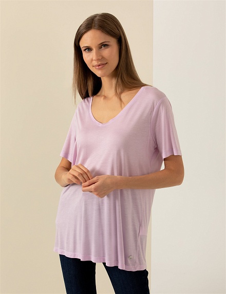 Футболка с V-образным вырезом - G022SZ0110GIOSETTA Футболка жен. (VR034, XL)