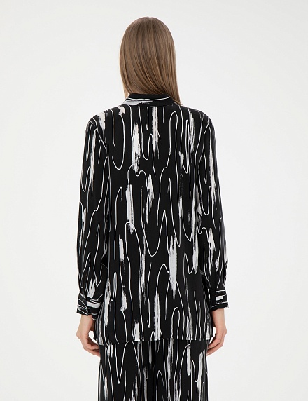 Рубашка с абстрактным принтом - G022SZ0040BETI_G Сорочка жен. (VR046, 38)