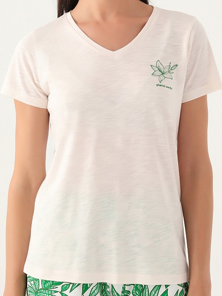 Пижама с шортами и футболкой - G022SZ0HFP028805_IY24 Костюм дом. жен. Бельевое изделие (VR011, S)