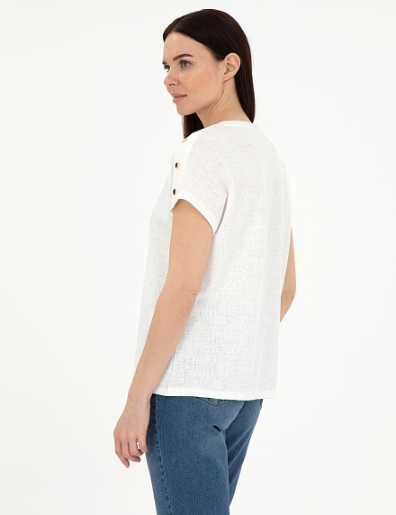 Футболка с V-образным вырезом - G022SZ0110GEBI_25Y Футболка жен. (VR019, 2XS)