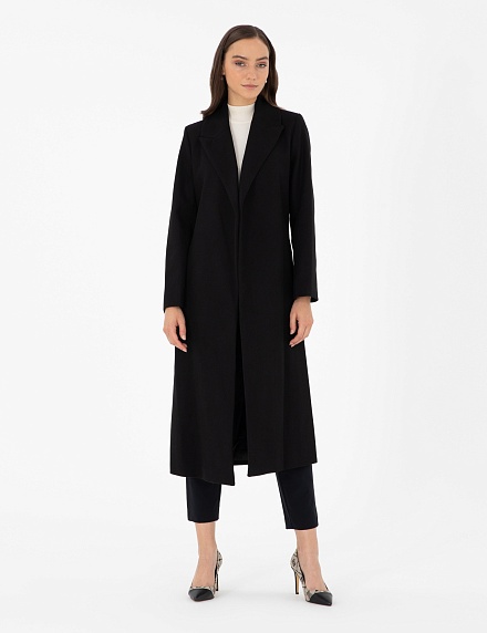 Пальто на запах с добавлением шерсти прямое - G022SZ0KS0JETLA Куртка жен. (VR046, 38)