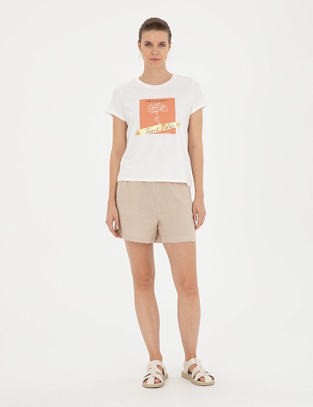 Шорты льняные на кулиске - G022SZ0310KETO-S Бермуды жен. (VR085, 40)