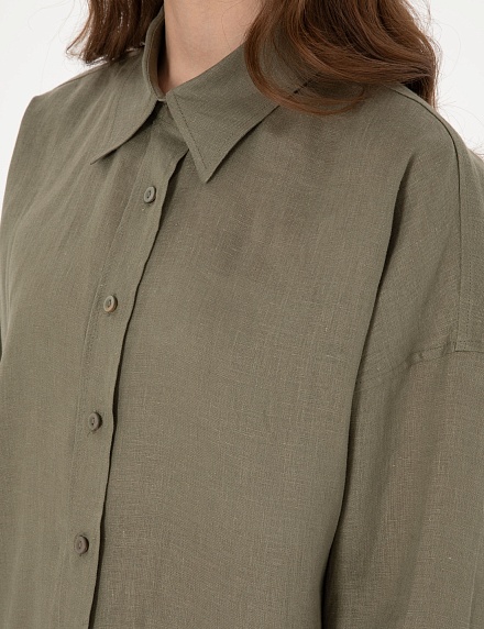Рубашка льняная оверсайз - G022SZ0040KETO_G Сорочка жен. (VR027, 34)