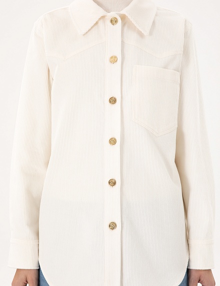 Рубашка вельветовая прямого кроя - G022SZ0040ENDA_G Сорочка жен. (VR019, 40)