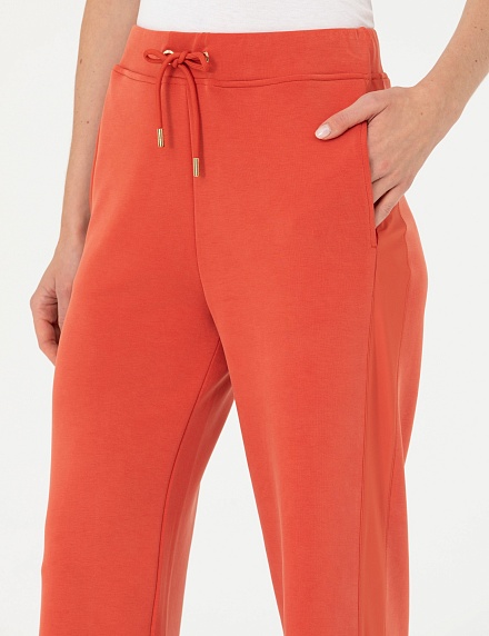 Брюки спортивные на кулиске прямые - 