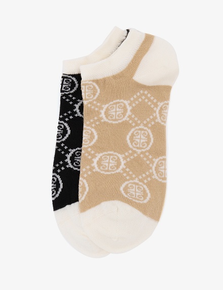 Носки короткие с узором, 2 пары - A022SZ0130SK24JAKARLI2LIPTK Носки жен. (VR046, 36_40)