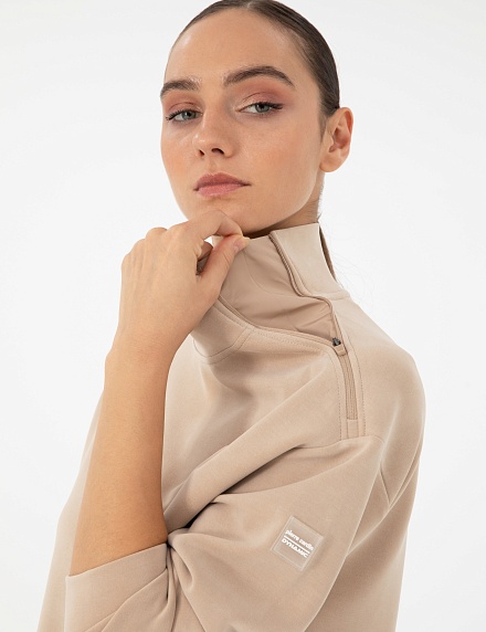 Свитшот с молнией на воротнике - 